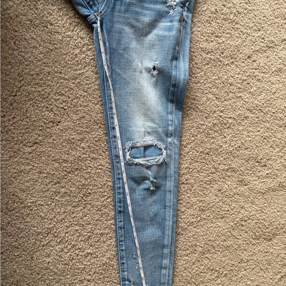 Moussy Vintage Distressed Crop Jeans Women's Helendale Skinny Mid Rise size 24 - Picture 15 of 16